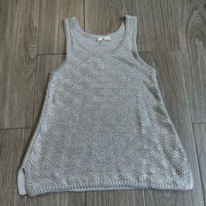 EUC Moth for Anthropologie Silver Sleeveless Sweater